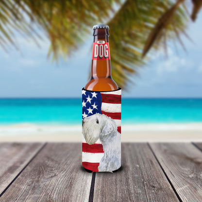 Sealyham Terrier Patriotic  Ultra Hugger for slim cans BB9684MUK by Caroline's Treasures