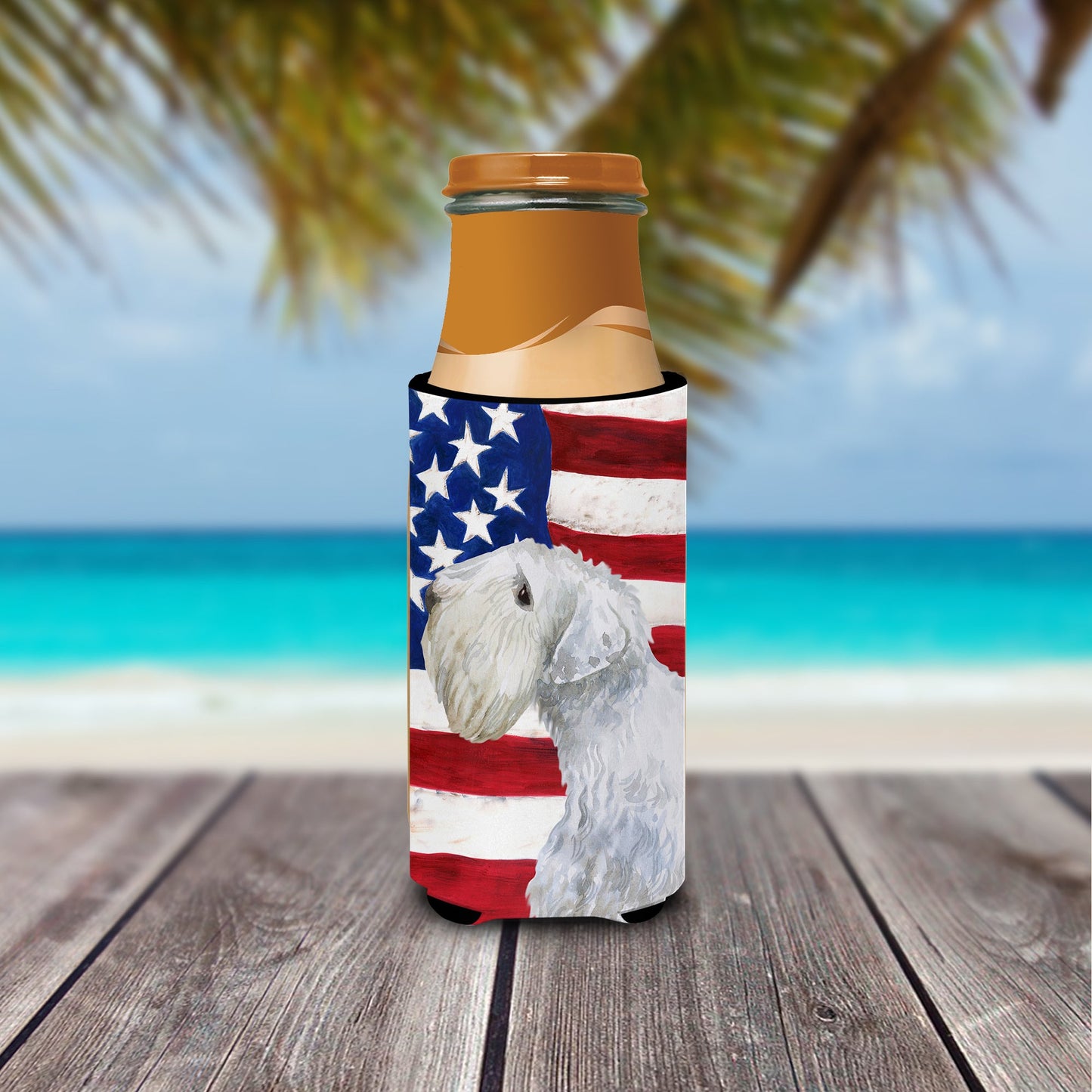 Sealyham Terrier Patriotic  Ultra Hugger for slim cans BB9684MUK by Caroline's Treasures