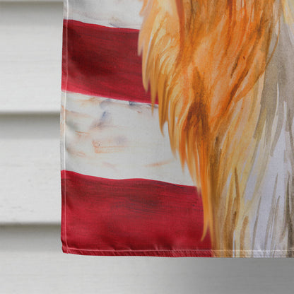 Yorkshire Terrier Patriotic Flag Canvas House Size BB9685CHF by Caroline's Treasures