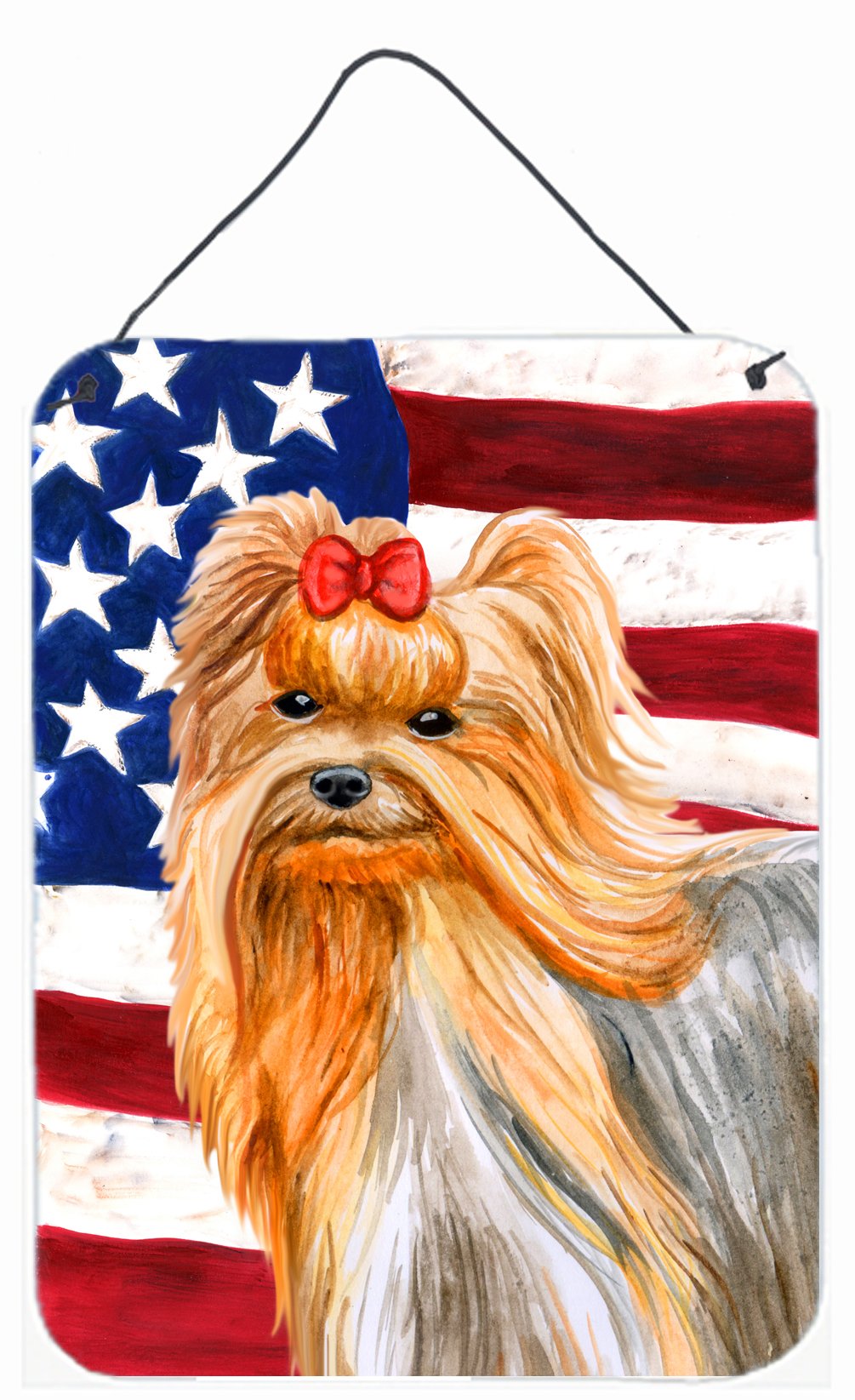 Yorkshire Terrier Patriotic Wall or Door Hanging Prints BB9685DS1216 by Caroline's Treasures