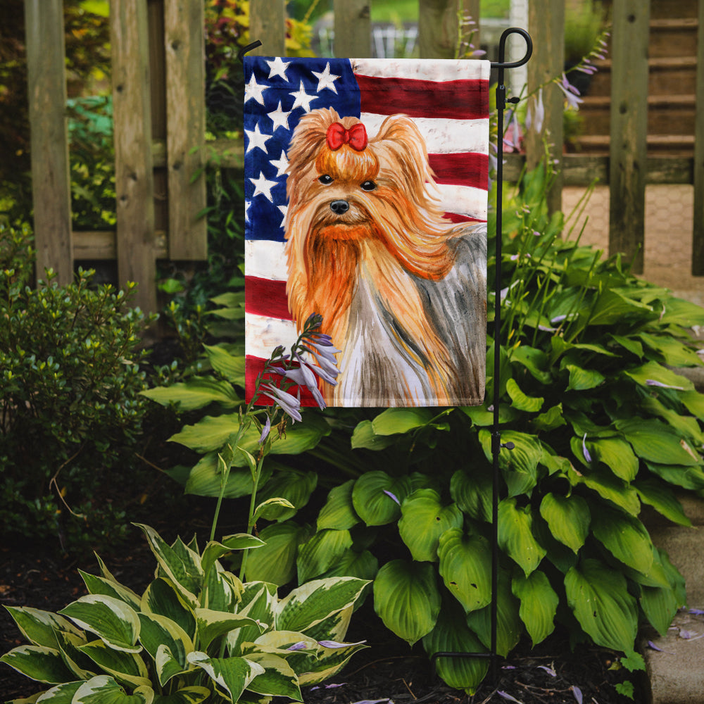 Yorkshire Terrier Patriotic Flag Garden Size BB9685GF by Caroline's Treasures