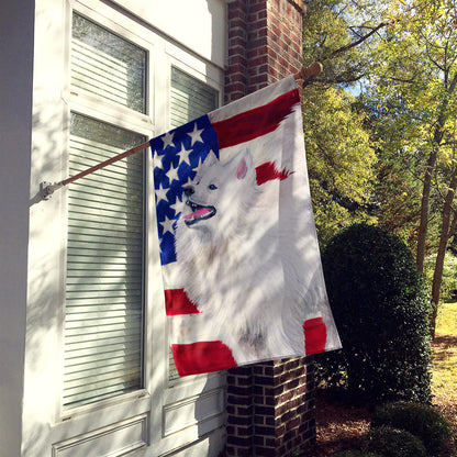 Samoyed Patriotic Flag Canvas House Size BB9691CHF by Caroline's Treasures