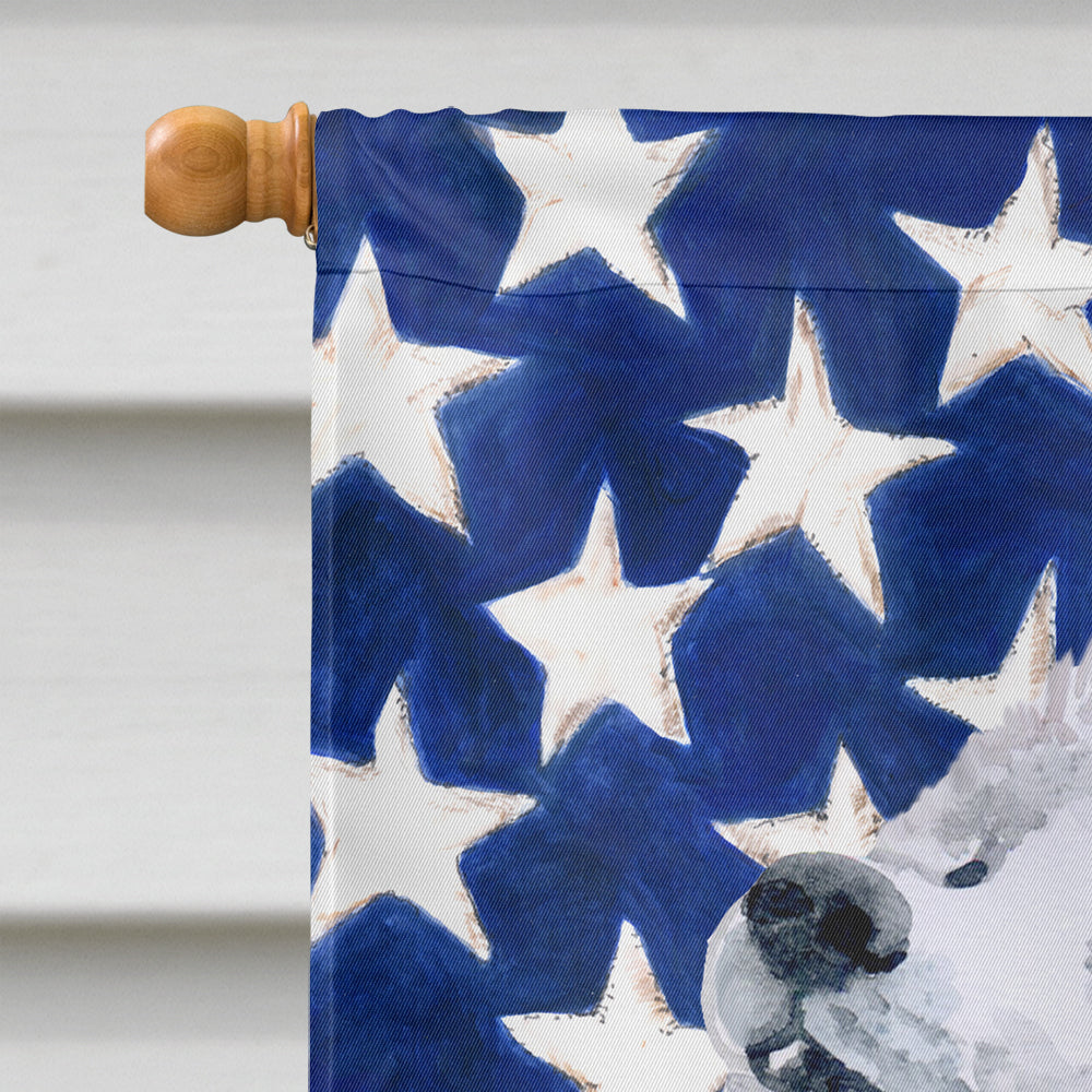 Samoyed Patriotic Flag Canvas House Size BB9691CHF by Caroline's Treasures