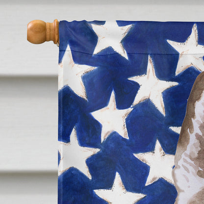 Siberian Husky Grey Patriotic Flag Canvas House Size BB9696CHF by Caroline's Treasures