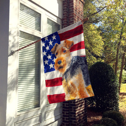 Welsh Terrier Patriotic Flag Canvas House Size BB9700CHF by Caroline's Treasures