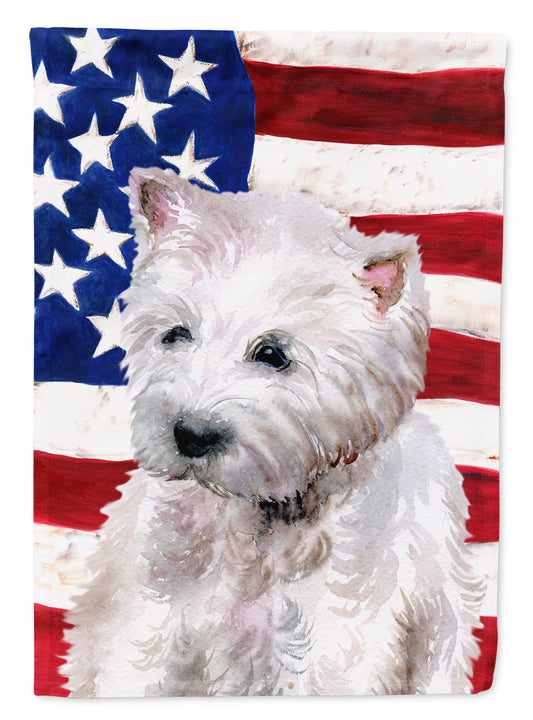 Westie Patriotic Flag Canvas House Size BB9701CHF by Caroline's Treasures