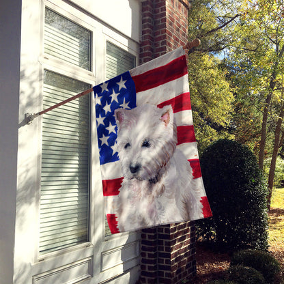 Westie Patriotic Flag Canvas House Size BB9701CHF by Caroline's Treasures