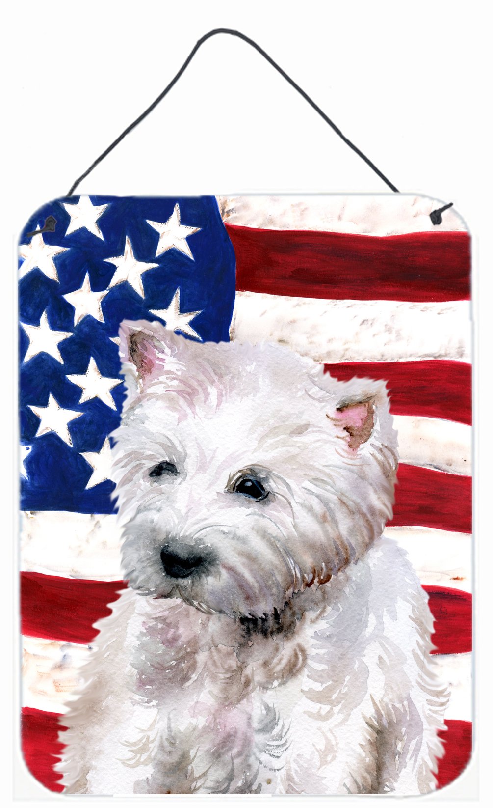 Westie Patriotic Wall or Door Hanging Prints BB9701DS1216 by Caroline's Treasures