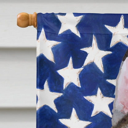 Siberian Husky #2 Patriotic Flag Canvas House Size BB9712CHF by Caroline's Treasures