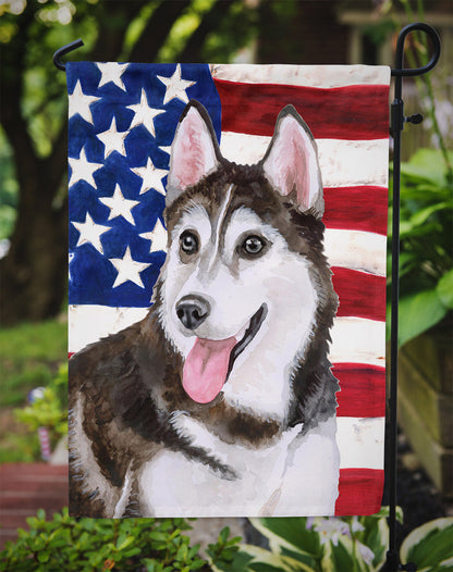 Siberian Husky #2 Patriotic Flag Garden Size BB9712GF by Caroline's Treasures