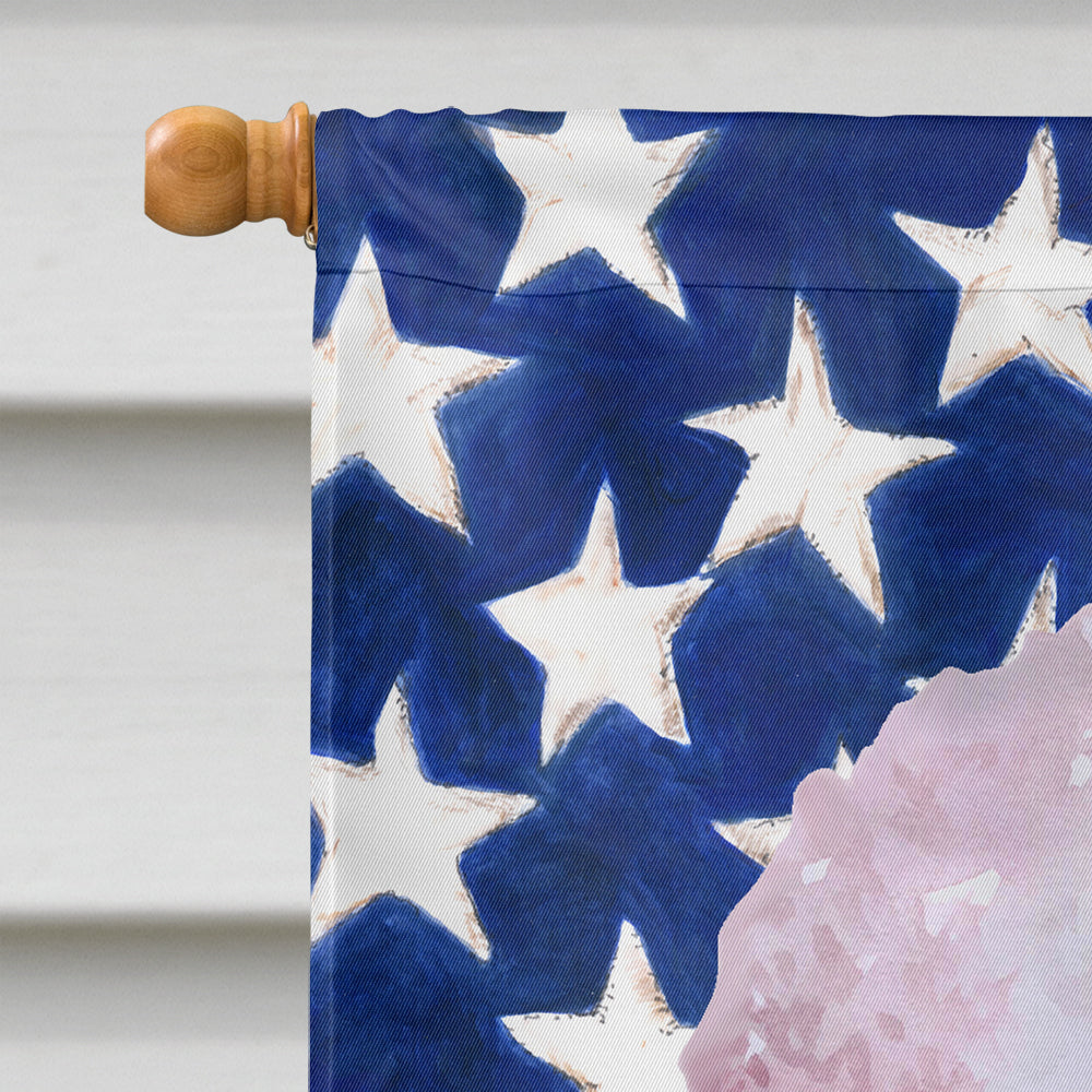 White Standard Poodle Patriotic Flag Canvas House Size BB9717CHF by Caroline's Treasures