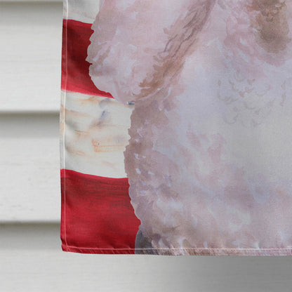 White Standard Poodle Patriotic Flag Canvas House Size BB9717CHF by Caroline's Treasures