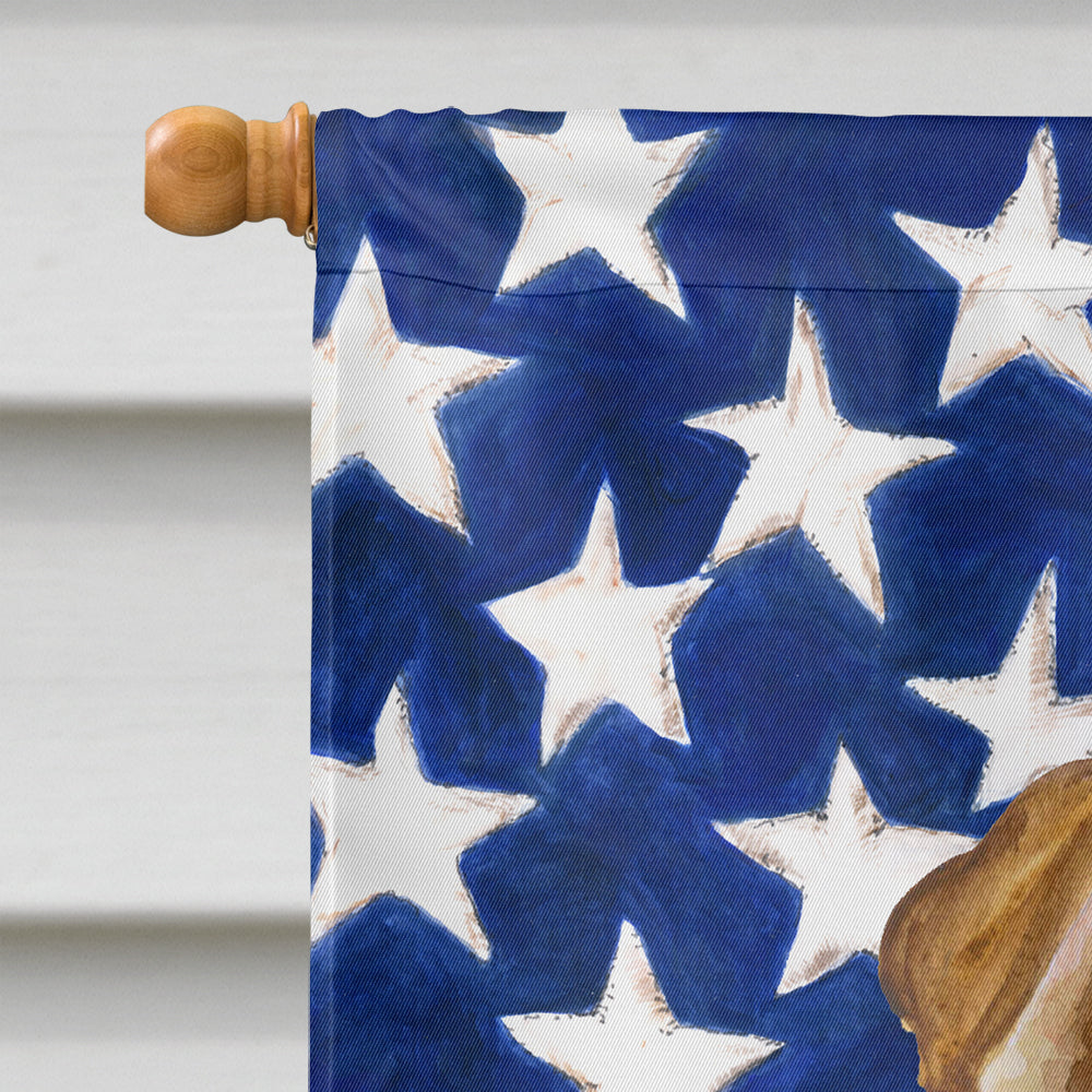 Shar Pei Puppy Patriotic Flag Canvas House Size BB9719CHF by Caroline's Treasures