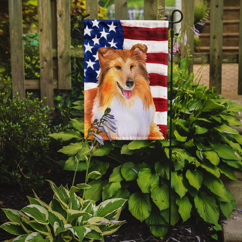 Sheltie Patriotic Flag Garden Size BB9720GF by Caroline's Treasures