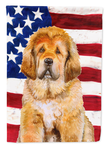 Tibetan Mastiff Patriotic Flag Canvas House Size BB9721CHF by Caroline's Treasures