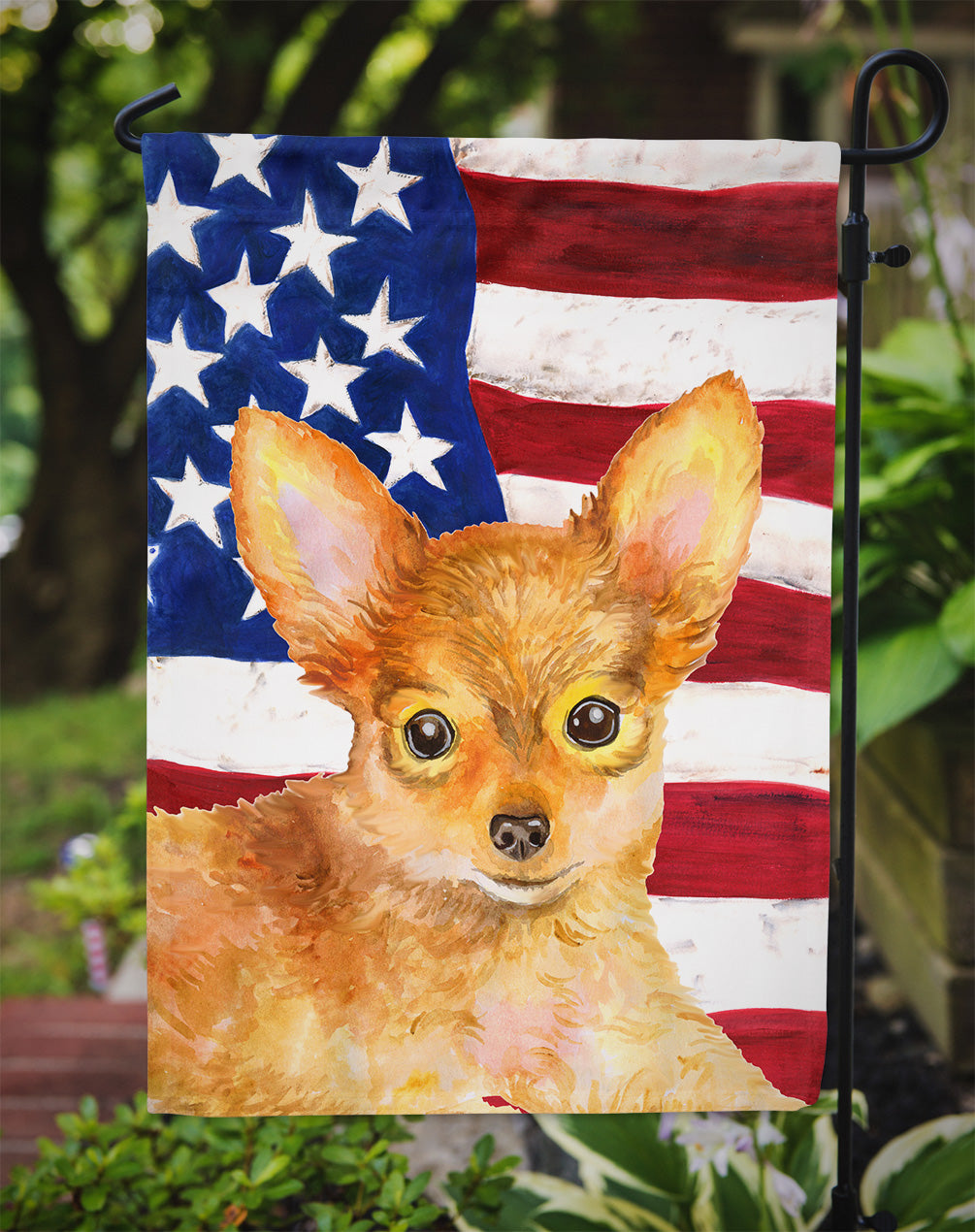 Toy Terrier Patriotic Flag Garden Size BB9722GF by Caroline's Treasures