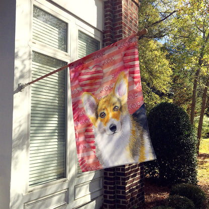 Pembroke Corgi Love Flag Canvas House Size BB9729CHF by Caroline's Treasures