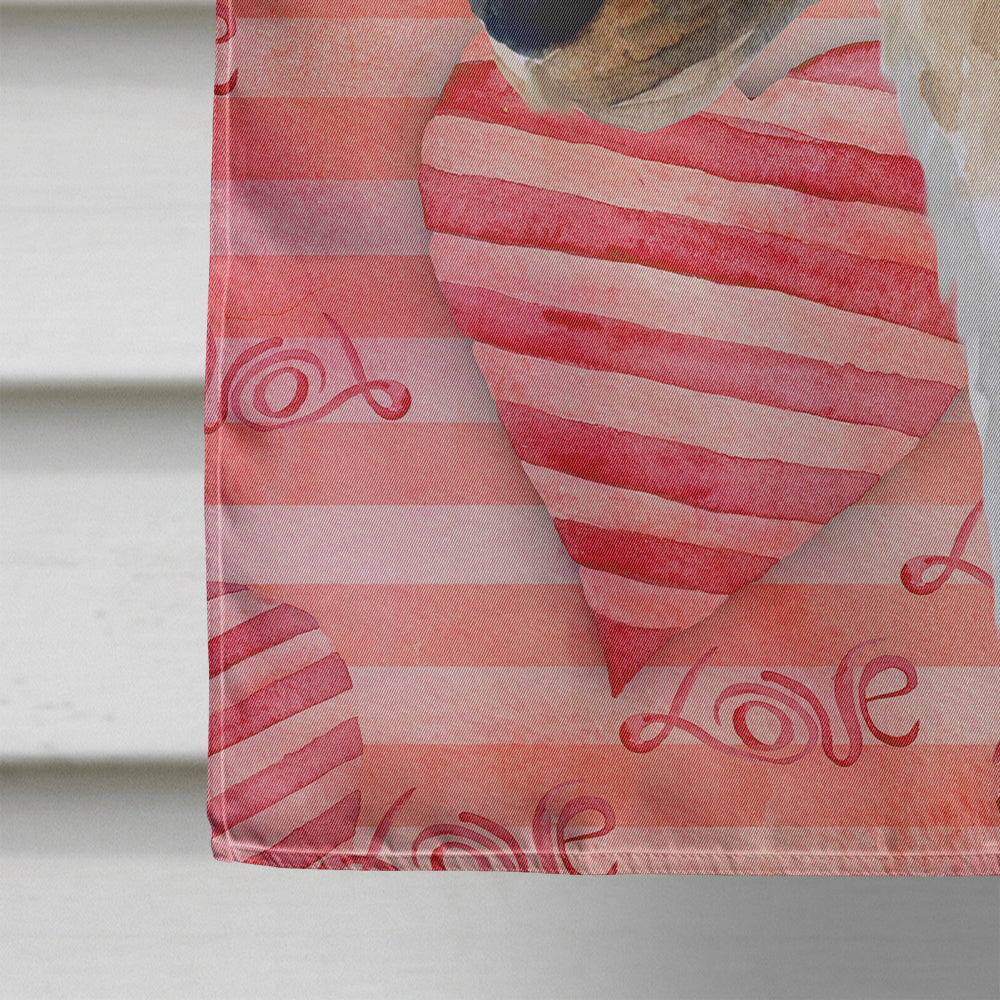 Smooth Fox Terrier Love Flag Canvas House Size BB9734CHF by Caroline's Treasures