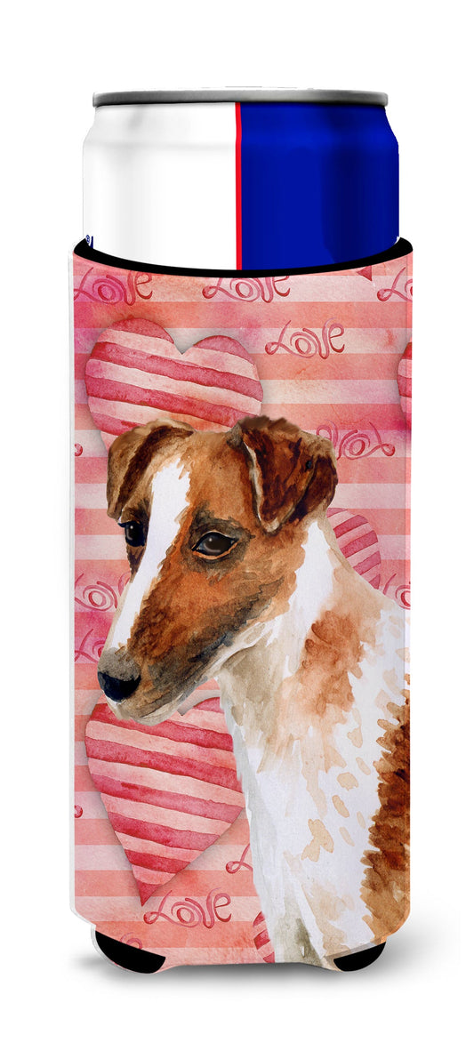 Smooth Fox Terrier Love  Ultra Hugger for slim cans BB9734MUK by Caroline's Treasures