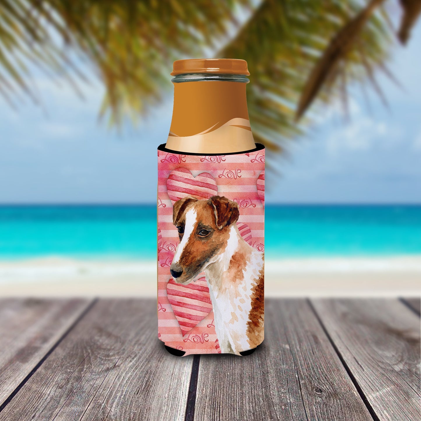 Smooth Fox Terrier Love  Ultra Hugger for slim cans BB9734MUK by Caroline's Treasures