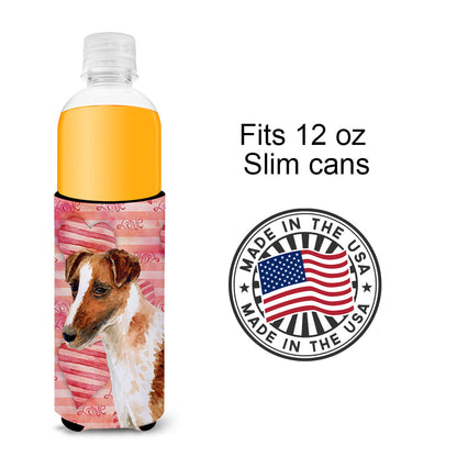 Smooth Fox Terrier Love  Ultra Hugger for slim cans BB9734MUK by Caroline's Treasures