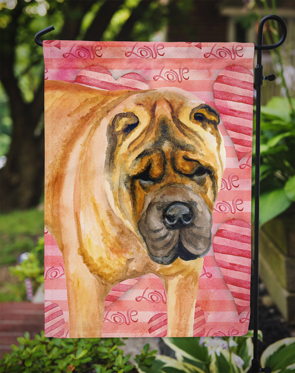 Shar Pei Love Flag Garden Size BB9748GF by Caroline's Treasures