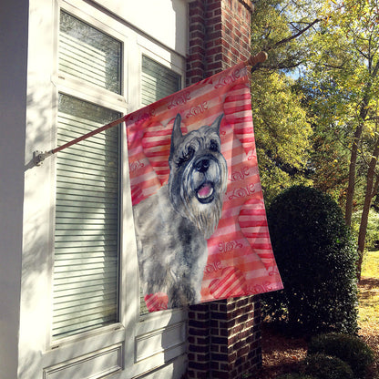 Schnauzer Love Flag Canvas House Size BB9749CHF by Caroline's Treasures