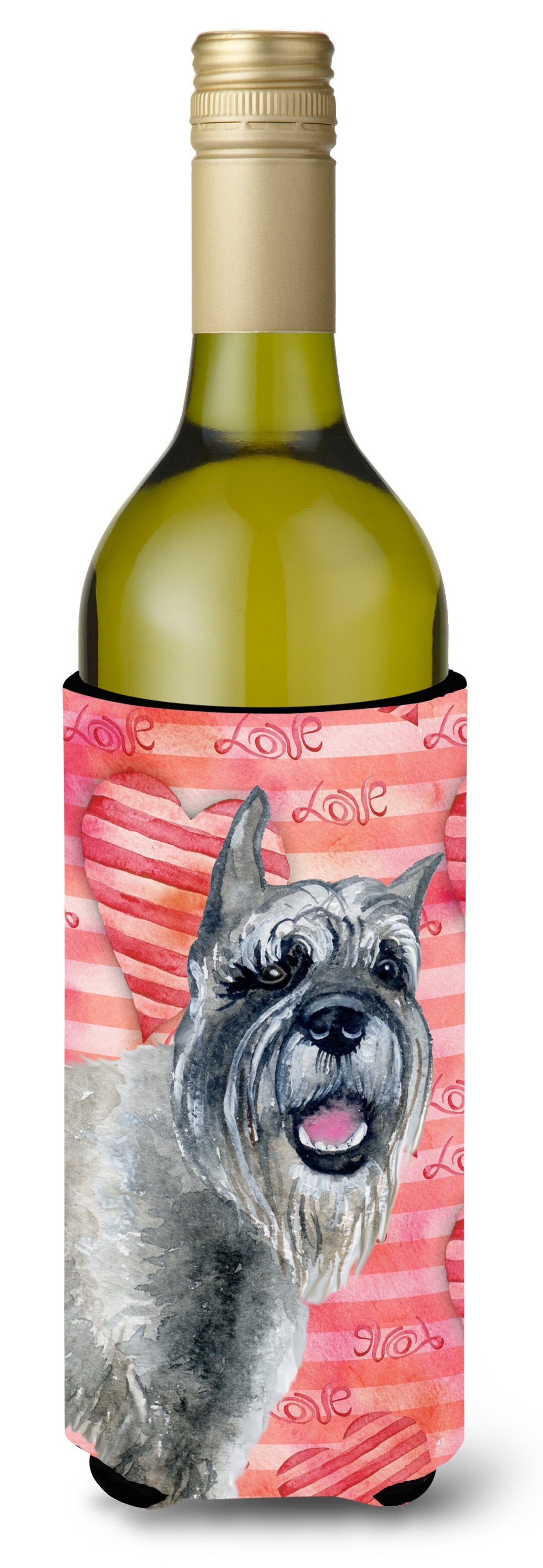 Schnauzer Love Wine Bottle Beverge Insulator Hugger BB9749LITERK by Caroline's Treasures