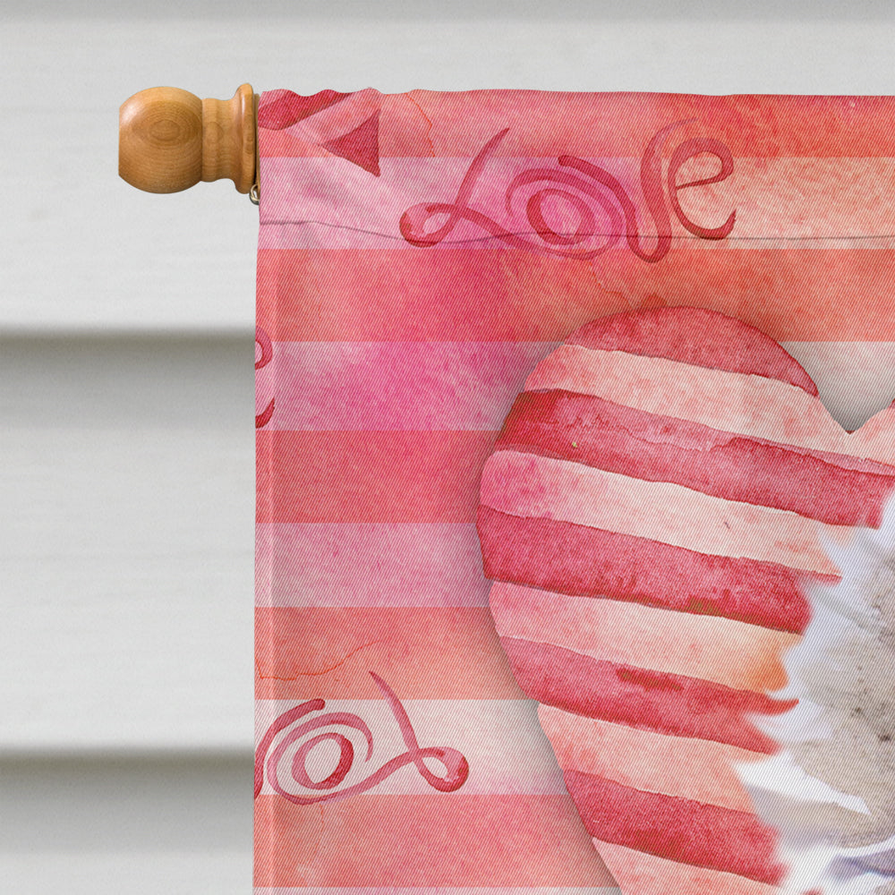 Poodle Love Flag Canvas House Size BB9752CHF by Caroline's Treasures