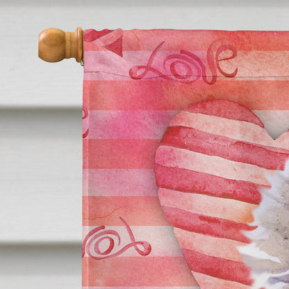 Poodle Love Flag Canvas House Size BB9752CHF by Caroline's Treasures