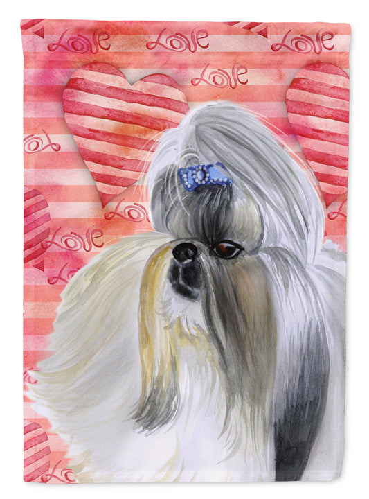 Shih Tzu Love Flag Canvas House Size BB9753CHF by Caroline's Treasures