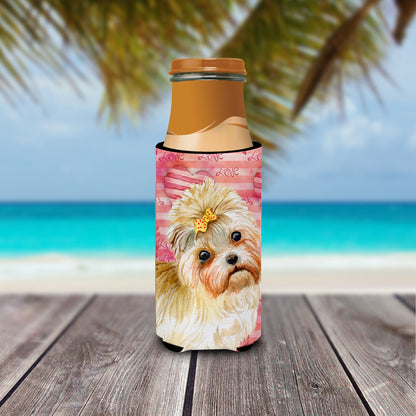 Morkie Love  Ultra Hugger for slim cans BB9755MUK by Caroline's Treasures