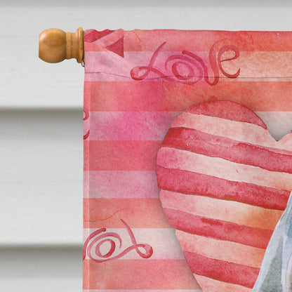 Weimaraner Love Flag Canvas House Size BB9761CHF by Caroline's Treasures