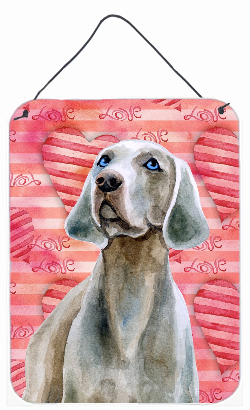 Weimaraner Love Wall or Door Hanging Prints BB9761DS1216 by Caroline's Treasures