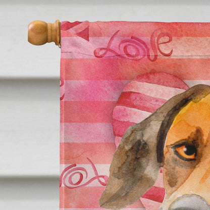 Rhodesian Ridgeback Love Flag Canvas House Size BB9763CHF by Caroline's Treasures