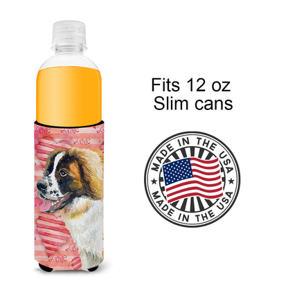 Saint Bernard Love  Ultra Hugger for slim cans BB9766MUK by Caroline's Treasures