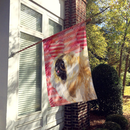 Pekingese Love Flag Canvas House Size BB9768CHF by Caroline's Treasures