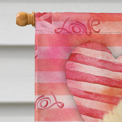 Pomeranian Love Flag Canvas House Size BB9769CHF by Caroline's Treasures