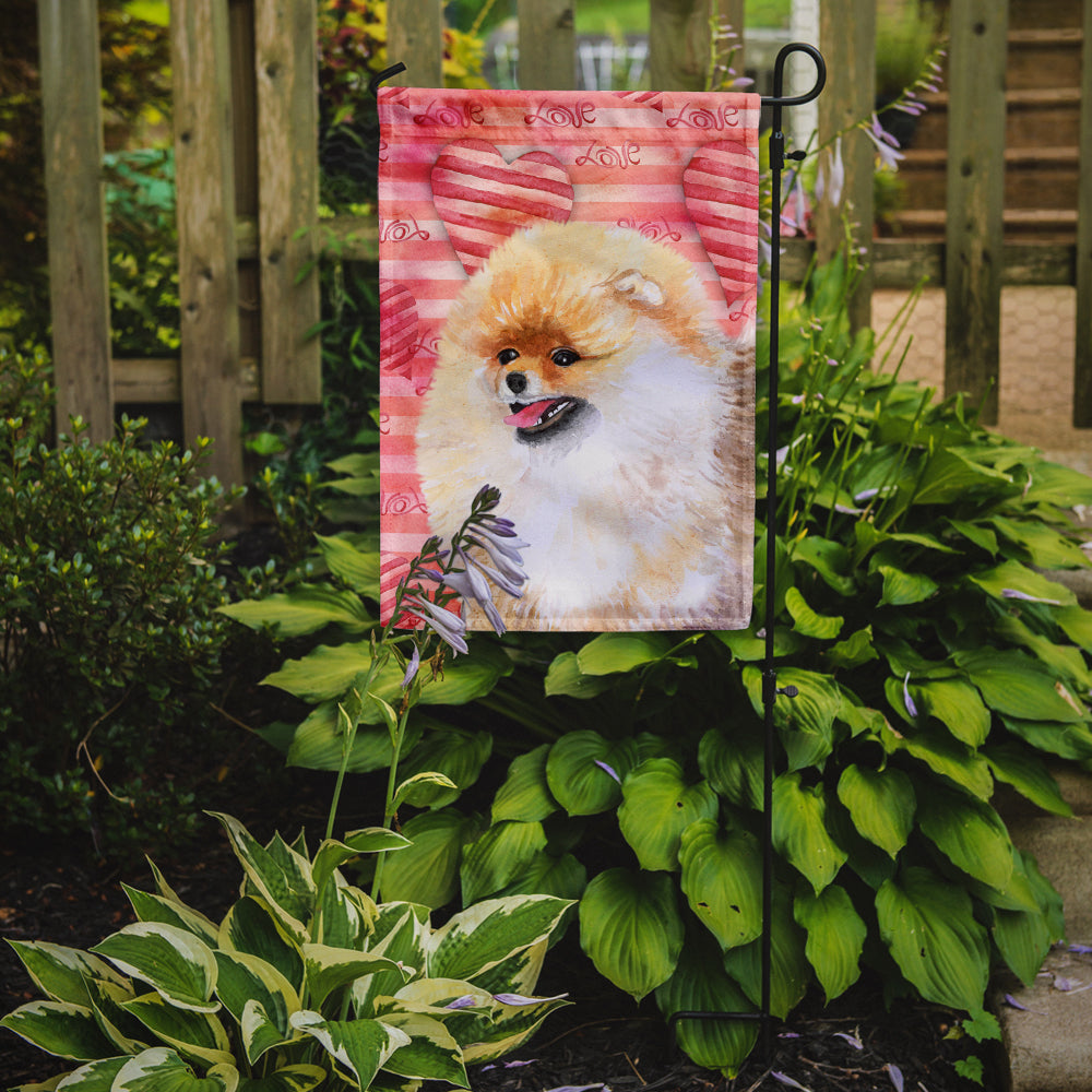 Pomeranian Love Flag Garden Size BB9769GF by Caroline's Treasures