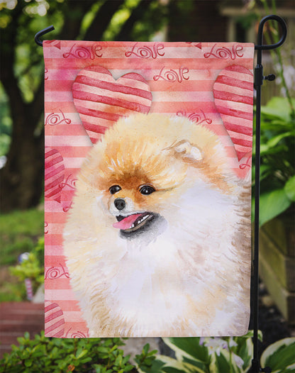 Pomeranian Love Flag Garden Size BB9769GF by Caroline's Treasures