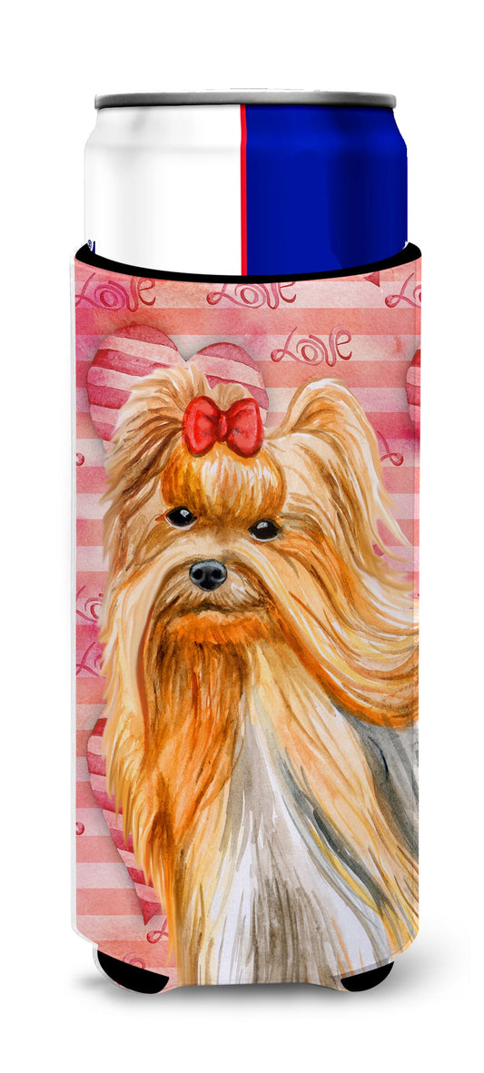 Yorkshire Terrier Love  Ultra Hugger for slim cans BB9772MUK by Caroline's Treasures