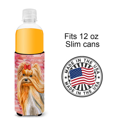 Yorkshire Terrier Love  Ultra Hugger for slim cans BB9772MUK by Caroline's Treasures