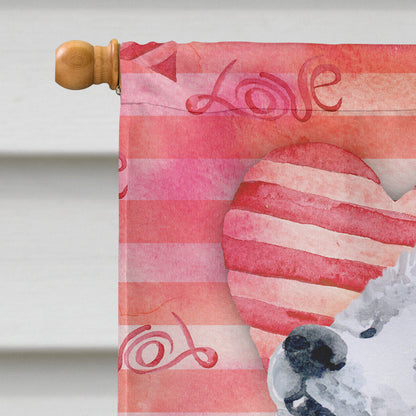 Samoyed Love Flag Canvas House Size BB9778CHF by Caroline's Treasures