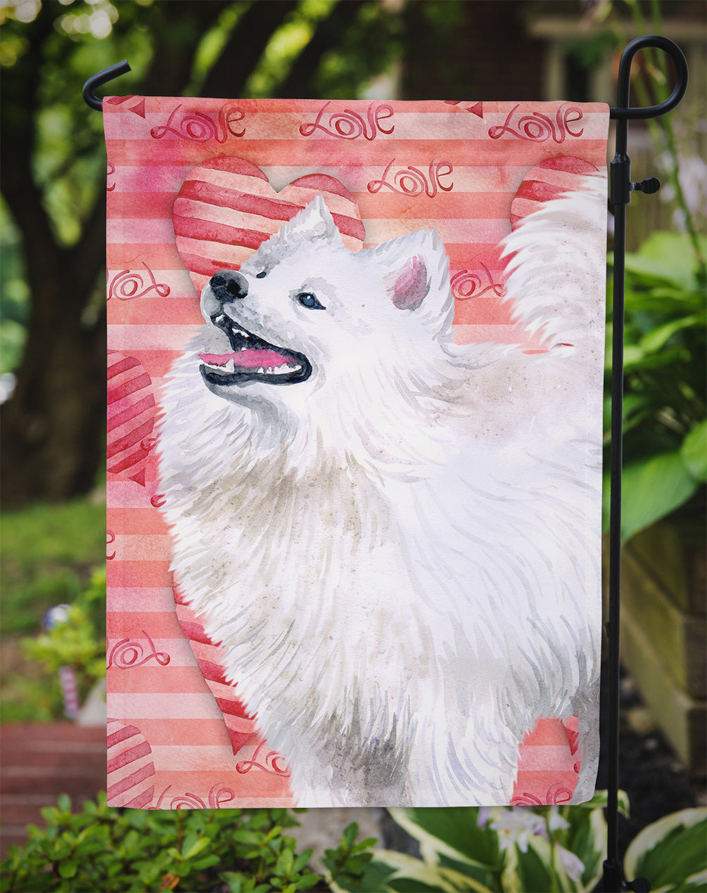 Samoyed Love Flag Garden Size BB9778GF by Caroline's Treasures