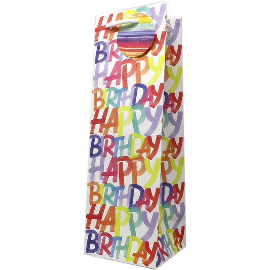 Wine Bottle Gift Bags, Rainbow Birthday by Present Paper