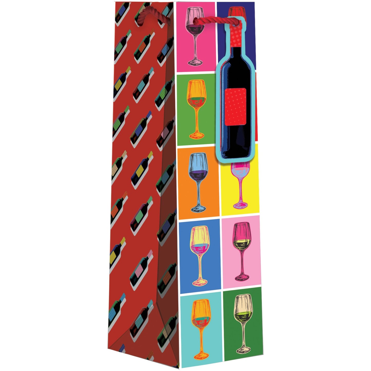 Wine Bottle Gift Bags, Wine Glasses by Present Paper