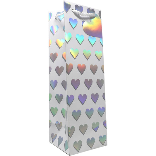 Wine Bottle Gift Bags, True Love with Holographic Accents by Present Paper