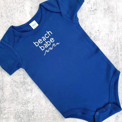 BEACH BABE Short Sleeve Baby Bodysuit OR Toddler Tee by Salt and Sparkle