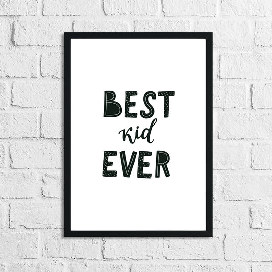 Scandinavian Best Kid Ever Children's Nursery Bedroom Wall Decor Print by WinsterCreations™ Official Store