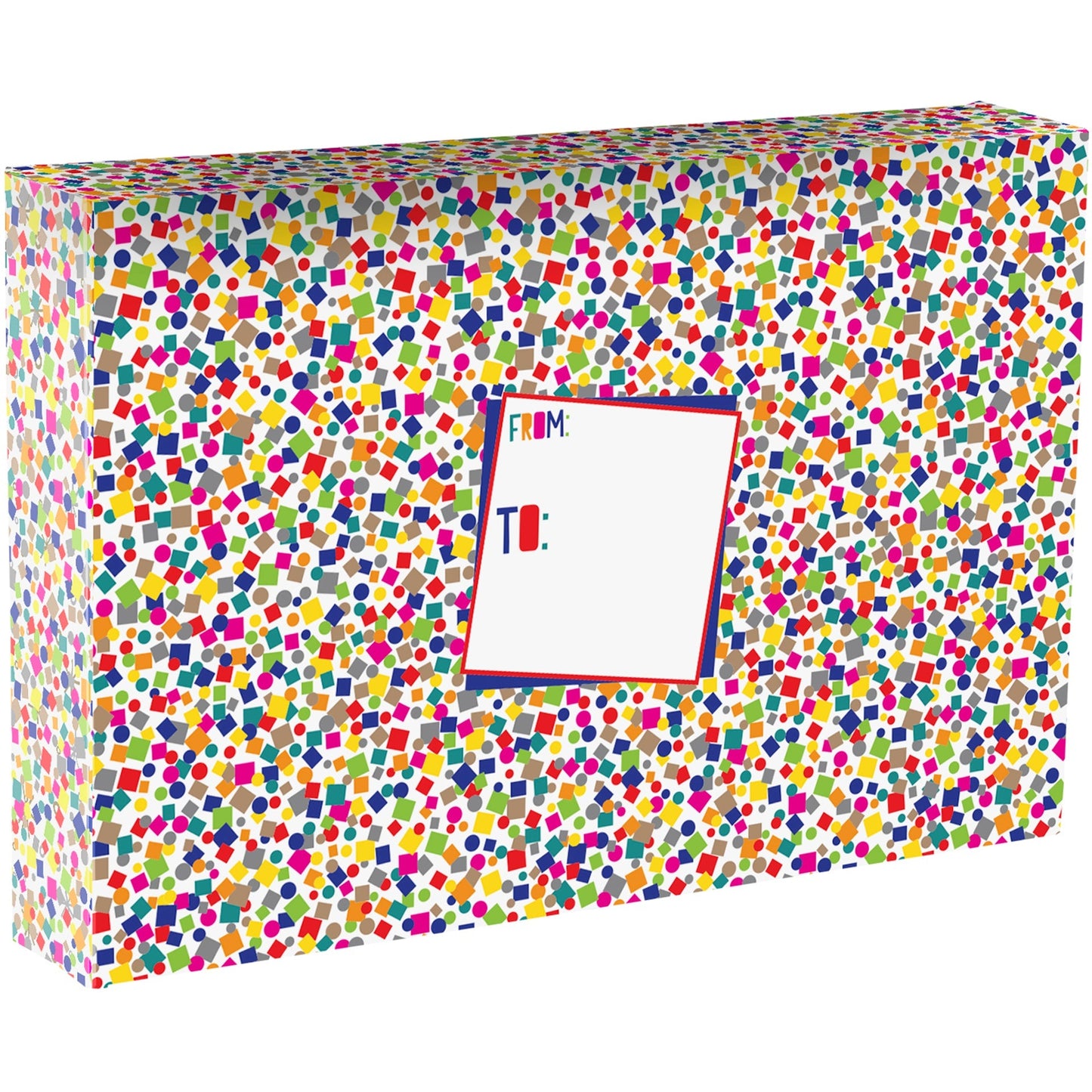 White Confetti Large Birthday Printed Gift Mailing Boxes by Present Paper